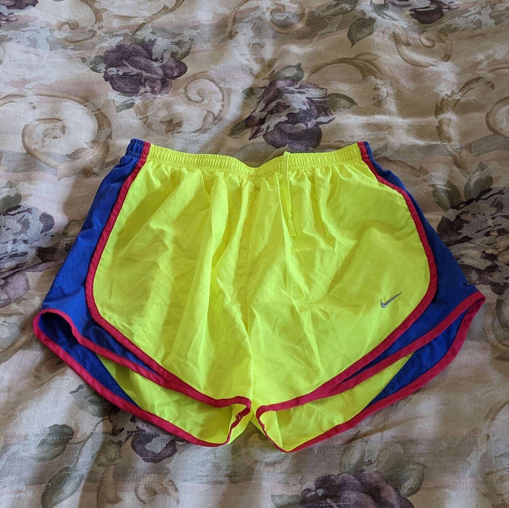 NWOT NIKE Neon Yellow Running Shorts